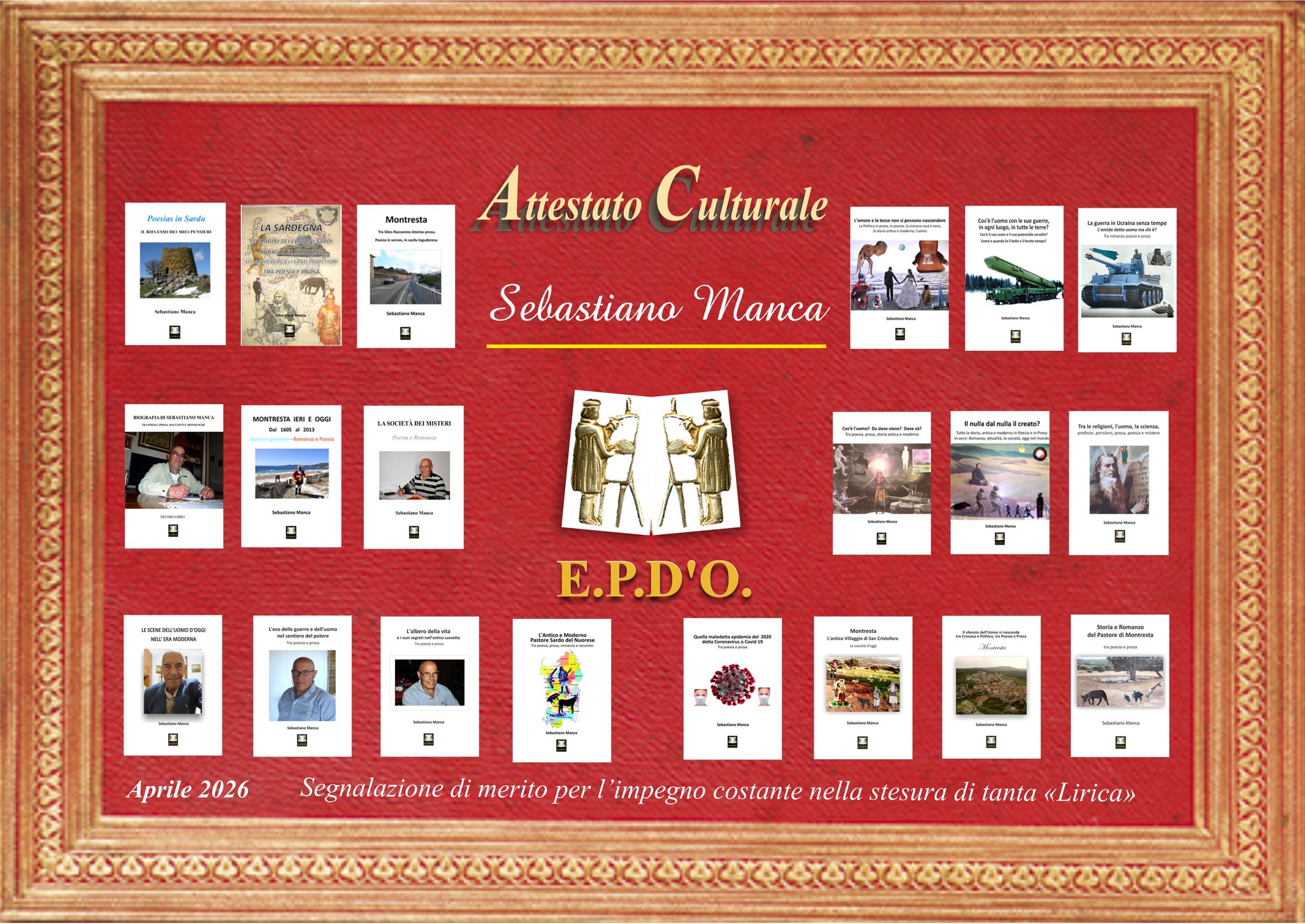 EPDO - Attestato Speciale Sebastiano Manca